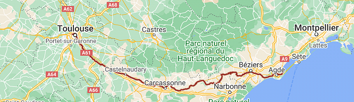 Carte du Canal du Midi